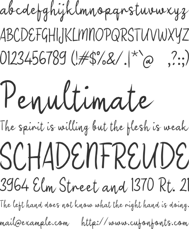 Zabedasy font preview