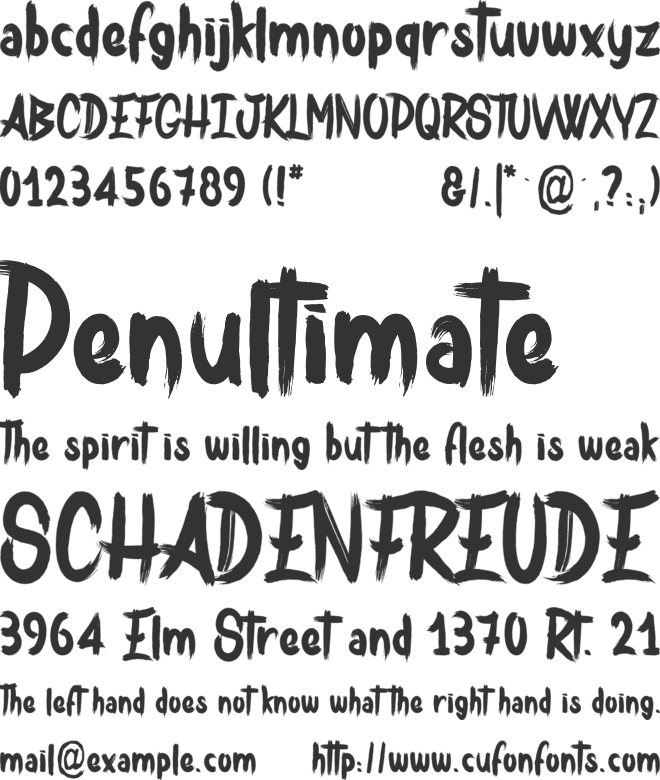 Scarrew font preview