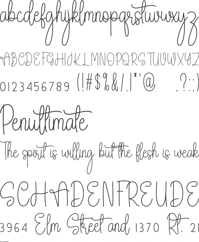 Teacher Appreciation font preview