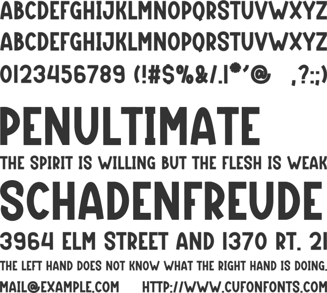 Coffee Today font preview