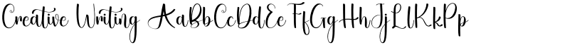 Creative Writing font