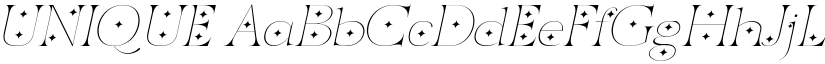 UNIQUE font