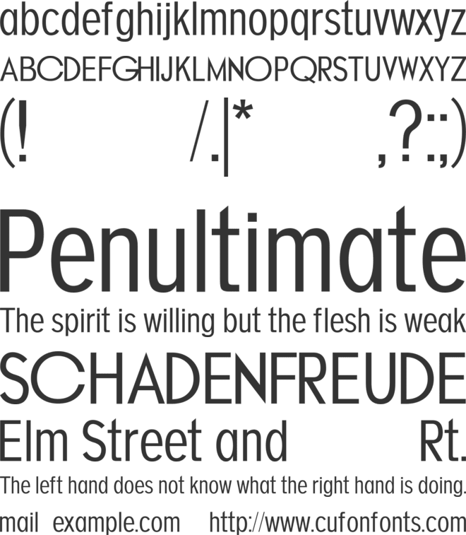 ORGANIC font preview