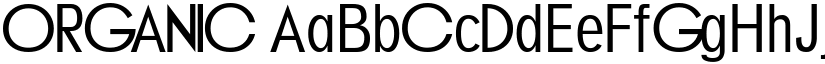 ORGANIC font