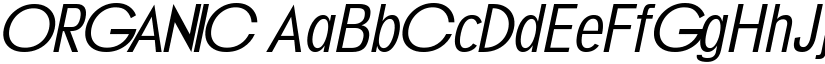 ORGANIC font
