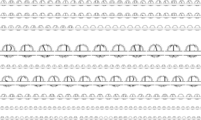 Frondora Split Monogram font preview