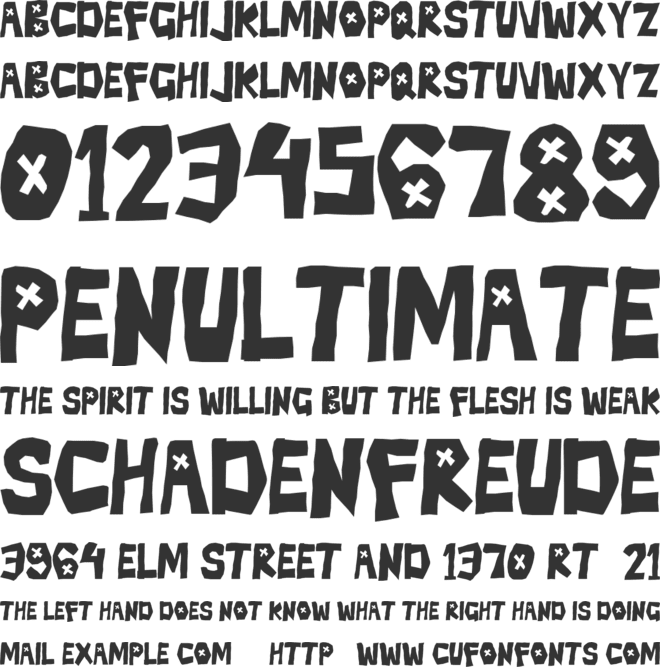 Cuppy Funny font preview