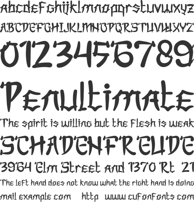 Fangmei font preview