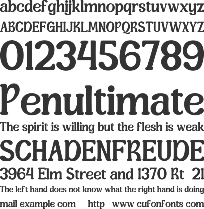Roundy Slaby font preview