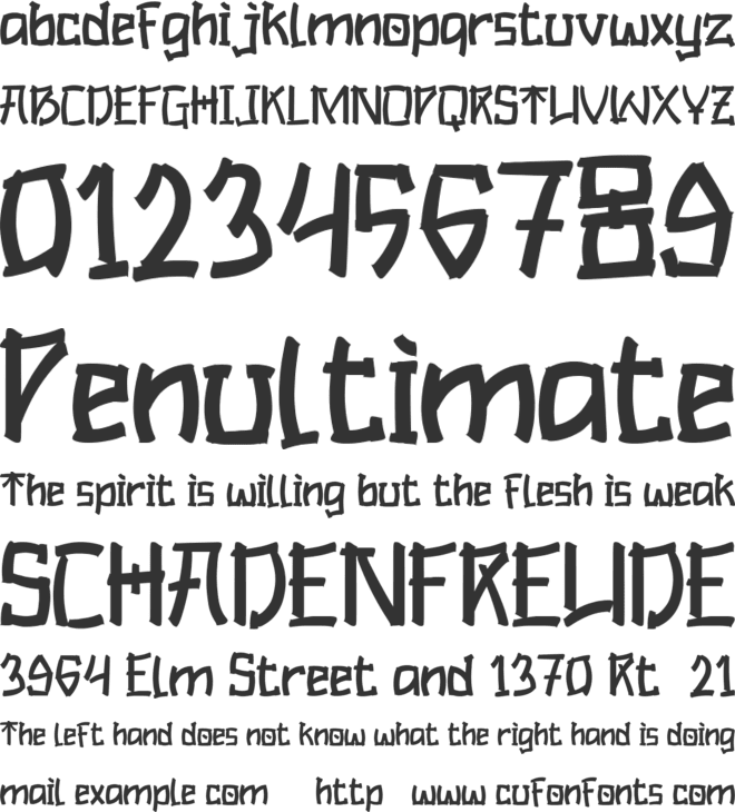 Hangzhou font preview