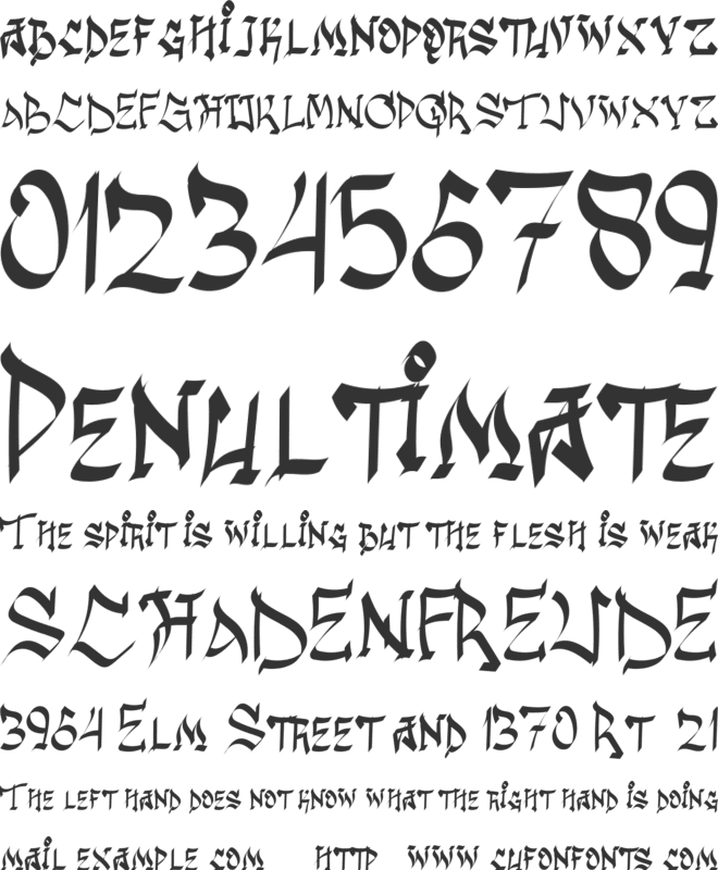 Travis Skud font preview