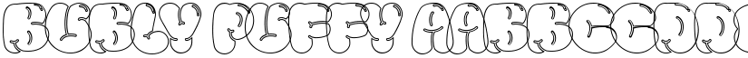Bubly Puffy font