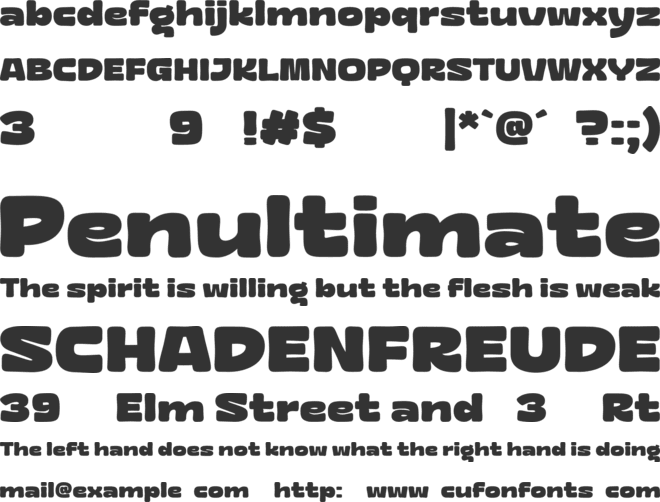 Grenbold Trial font preview