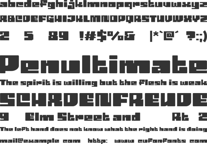 Maver Scifi Trial font preview