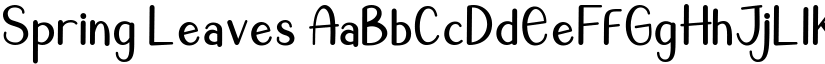 Spring Leaves font