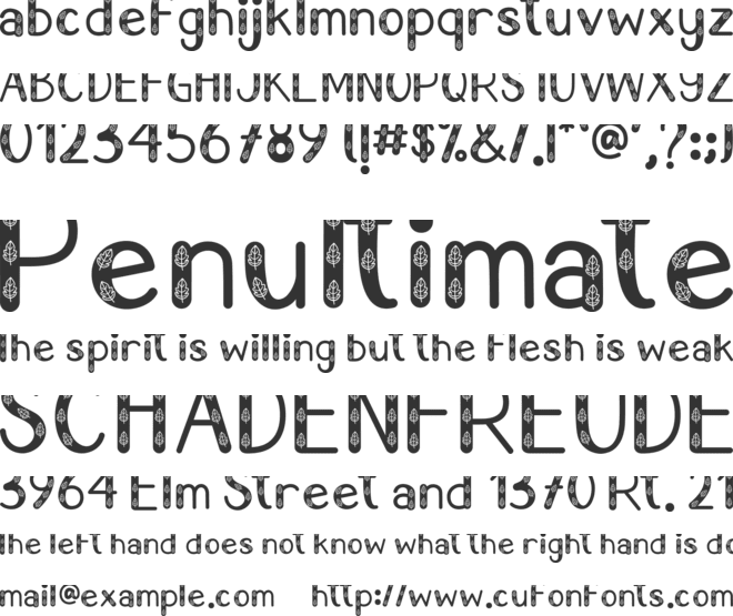 Autumn Show font preview