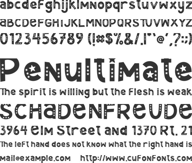 Summer Starshine font preview