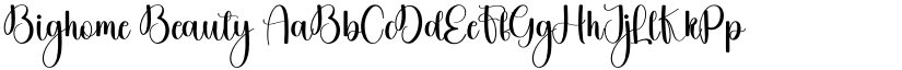 Bighome Beauty font