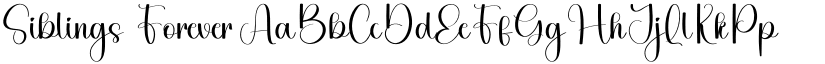 Siblings Forever font