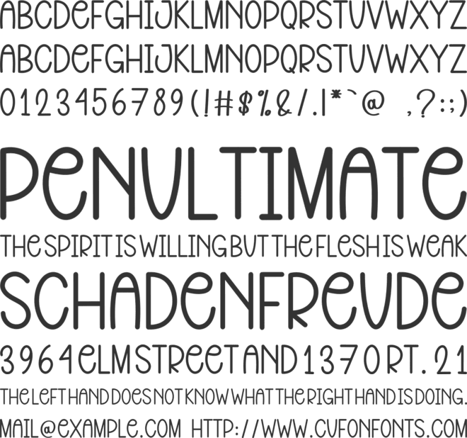 Spring History font preview