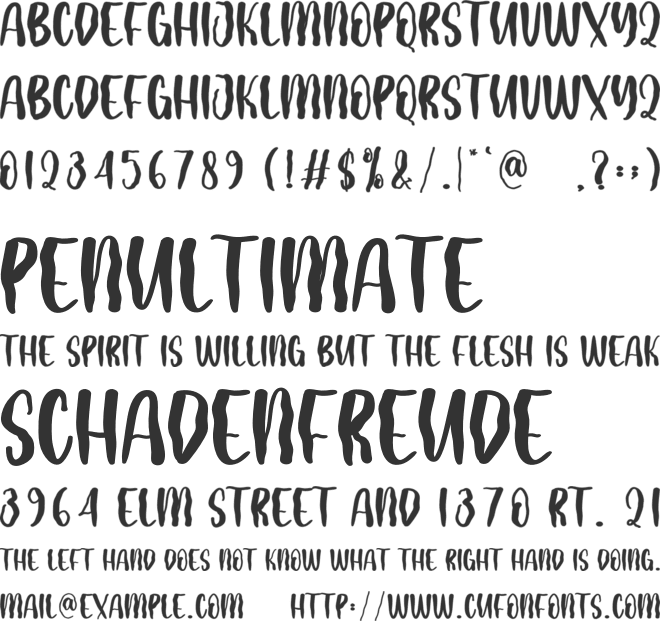 Scary Dream font preview