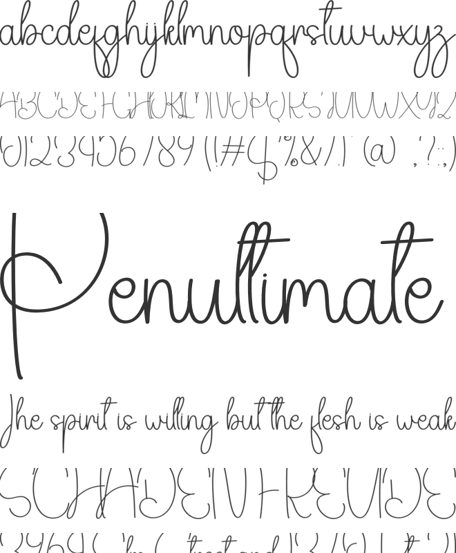 Baby Signature font preview