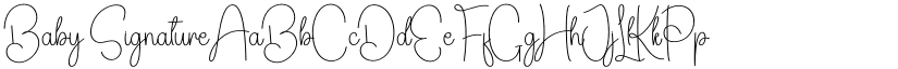 Baby Signature font