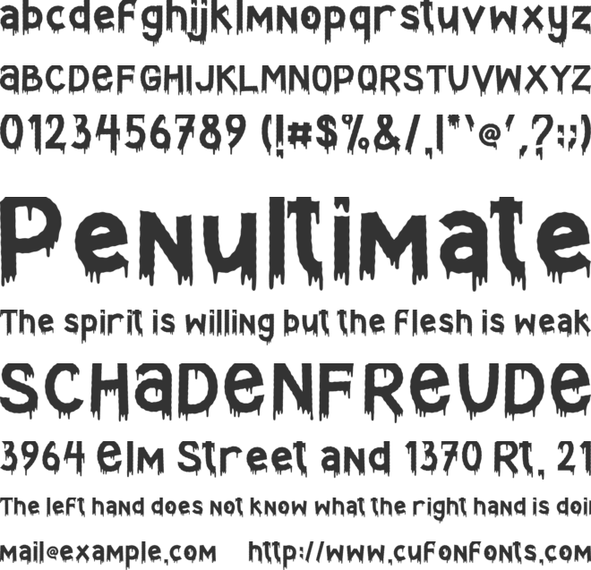 Spooktober font preview