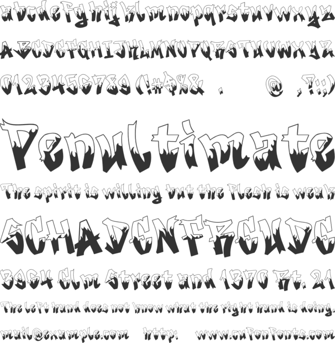 Rocker Rusher font preview