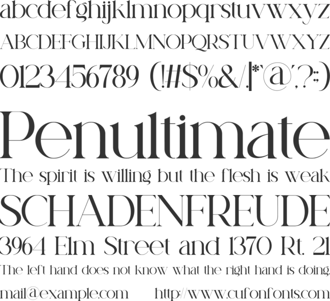 Rossile font preview