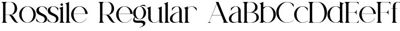Rossile Regular font
