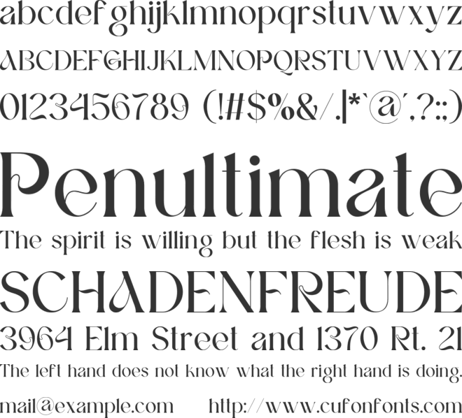 Belnest font preview