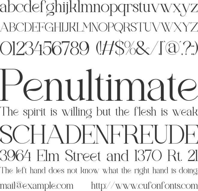 Sheina font preview