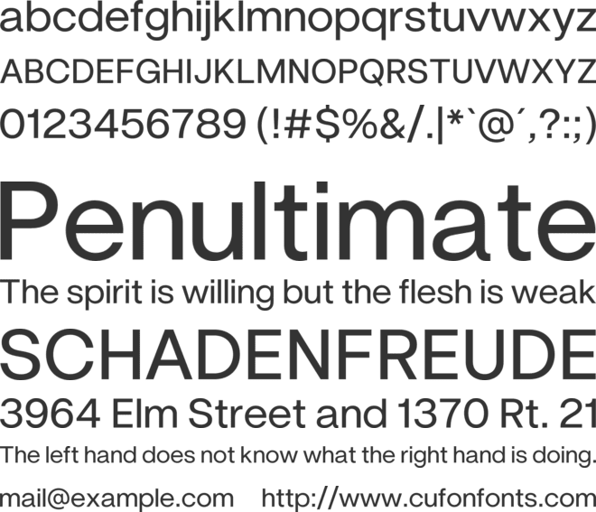 ZT Nature font preview