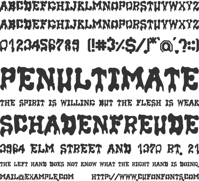 Blocksmith Melted font preview