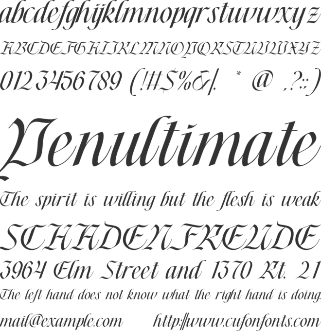 Thelly Black font preview