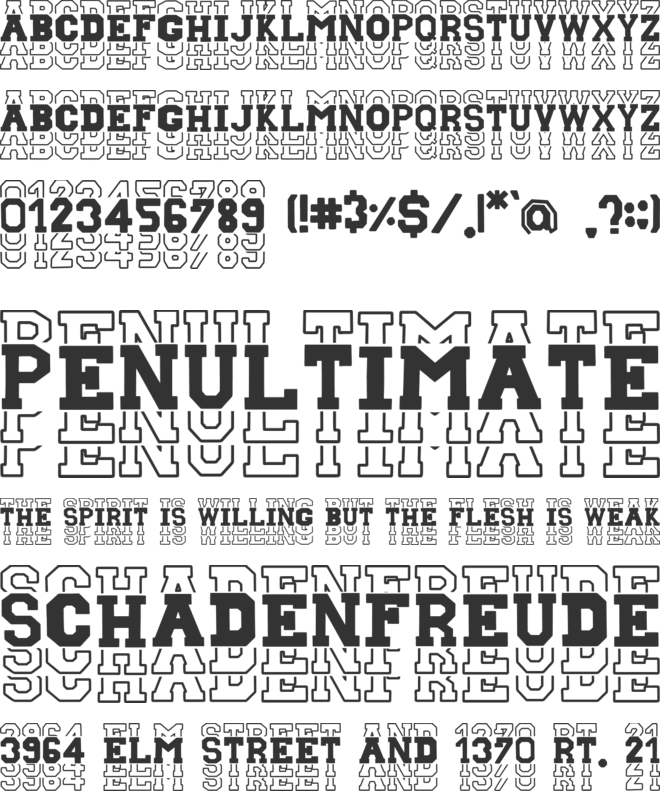 Blocksmith Stacked font preview