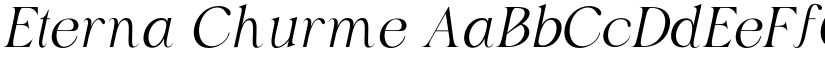 Eterna Churme font