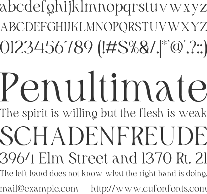 Eterna Churme font preview
