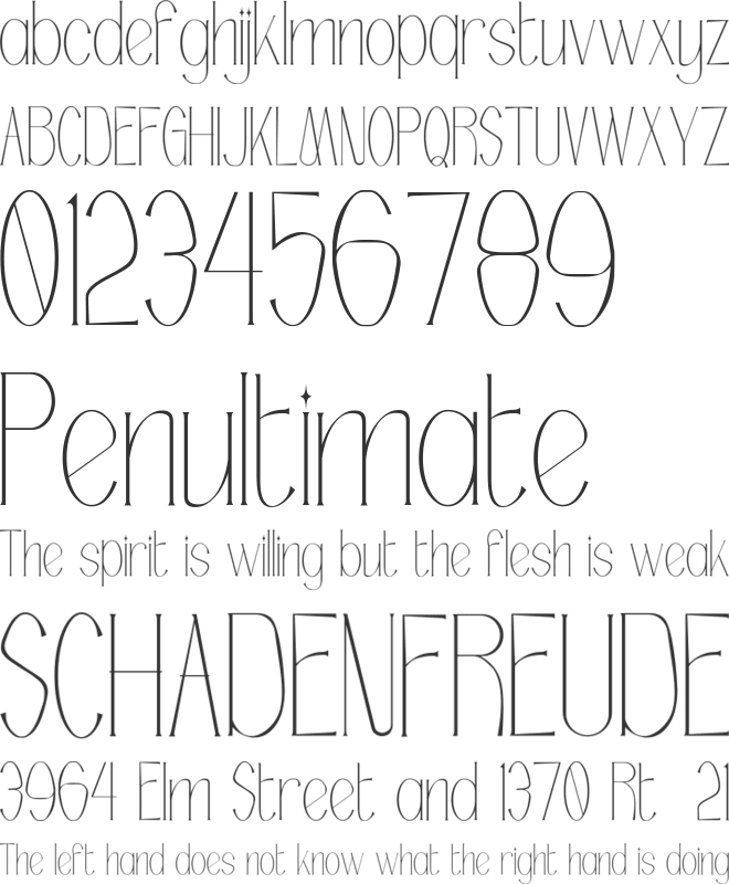 Thania Estrada font preview