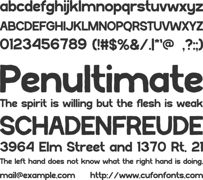 Inkbleed font preview