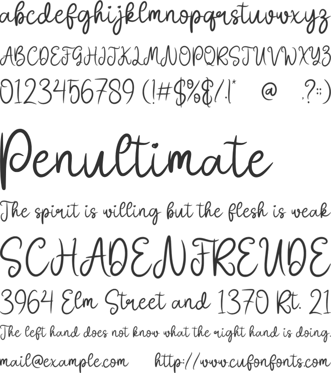 Beautiful font preview