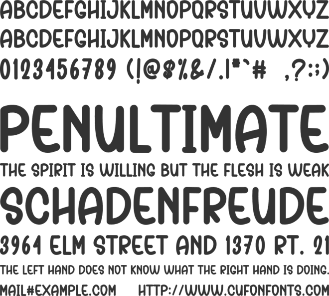 Brother Marvel font preview