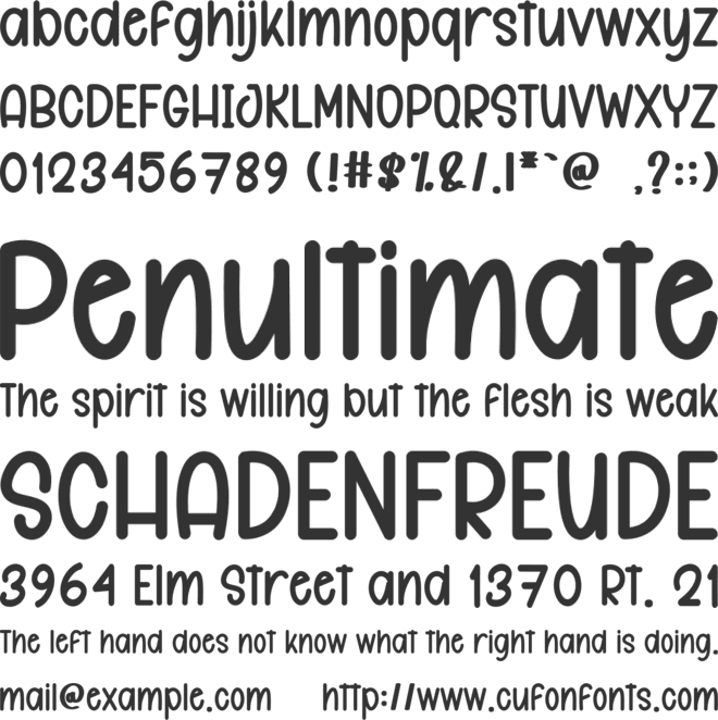 Simple Bride font preview