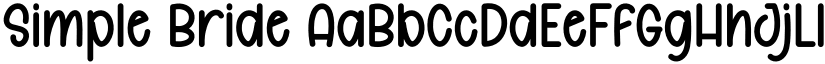 Simple Bride font