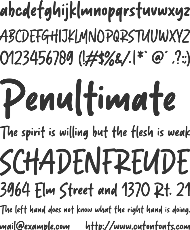 Pastas Morgana font preview