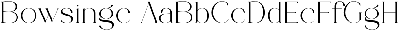 Bowsinge font