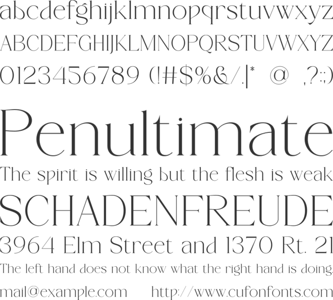 Cremore font preview