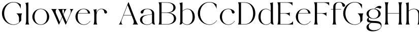 Glower font