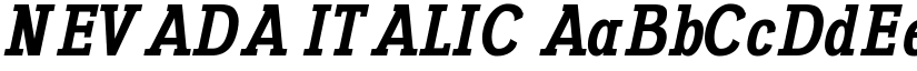 NEVADA ITALIC font